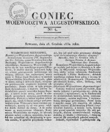 Goniec Wojew&oacute;dztwa Augustowskiego 1830, nr 4