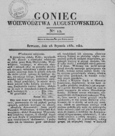 Goniec Wojew&oacute;dztwa Augustowskiego 1831, nr 12