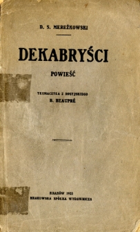 Dekabryści : powieść