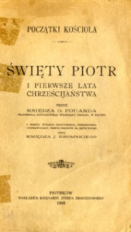 Święty Piotr i pierwsze lata chrześcijaństwa