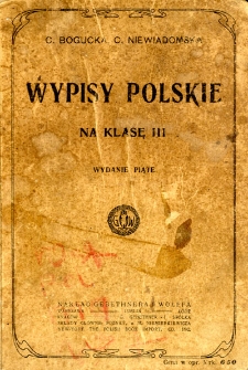 Wypisy polskie : na klasę III