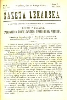 Gazeta Lekarska 1894 R.29, t.14, nr 6