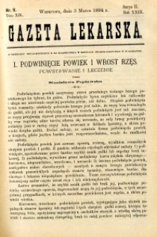 Gazeta Lekarska 1894 R.29, t.14, nr 9