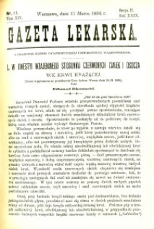 Gazeta Lekarska 1894 R.29, t.14, nr 11