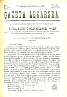 Gazeta Lekarska 1894 R.29, t.14, nr 12