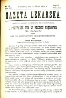 Gazeta Lekarska 1894 R.29, t.14, nr 13
