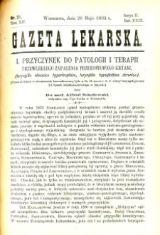 Gazeta Lekarska 1894 R.29, t.14, nr 21