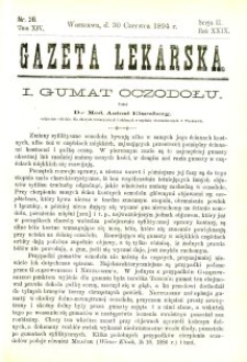 Gazeta Lekarska 1894 R.29, t.14, nr 26