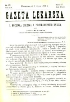 Gazeta Lekarska 1894 R.29, t.14, nr 27