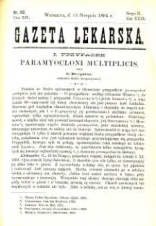 Gazeta Lekarska 1894 R.29, t.14, nr 32