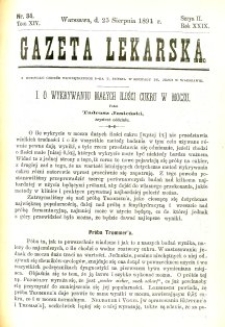 Gazeta Lekarska 1894 R.29, t.14, nr 34