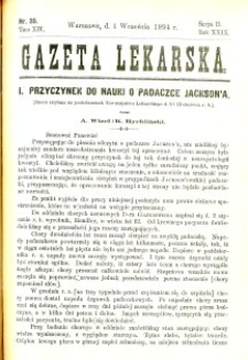 Gazeta Lekarska 1894 R.29, t.14, nr 35