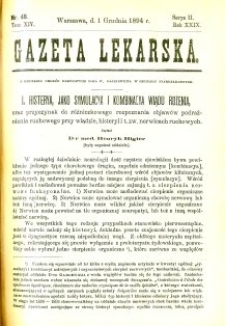 Gazeta Lekarska 1894 R.29, t.14, nr 48