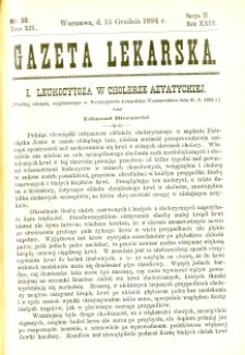 Gazeta Lekarska 1894 R.29, t.14, nr 50