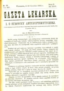 Gazeta Lekarska 1894 R.29, t.14, nr 51