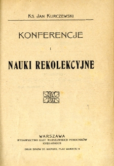 Konferencje i nauki rekolekcyjne