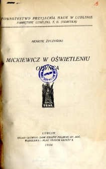 Mickiewicz w oświetleniu Odyńca