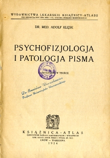 Psychofizjologja i patologja pisma