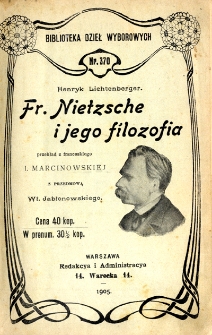 Fr. Nietzsche i jego filozofia