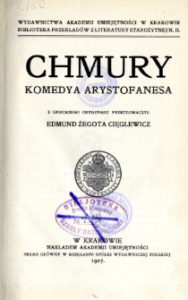 Chmury komedya Arystofanesa