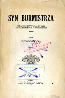 Syn burmistrza : obrazek z powstania 1863 roku na tle stosunków w Wielkopolsce