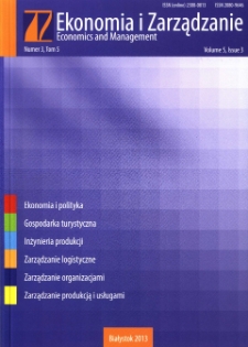 Ekonomia i Zarządzanie : Kwartalnik Wydziału Zarządzania. T. 5 nr 3