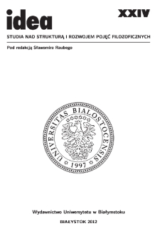 Idea : studia nad strukturą i rozwojem pojęć filozoficznych nr 24