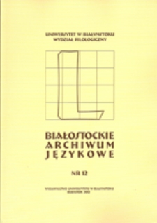 Białostockie Archiwum Językowe nr 12