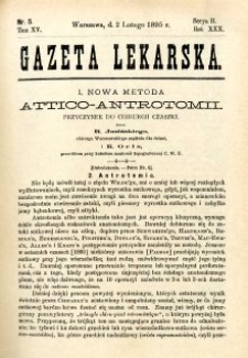 Gazeta Lekarska 1895 R.30, t.15, nr 5