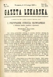Gazeta Lekarska 1895 R.30, t.15, nr 7