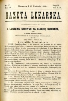 Gazeta Lekarska 1895 R.30, t.15, nr 17