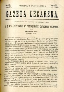 Gazeta Lekarska 1895 R.30, t.15, nr 22