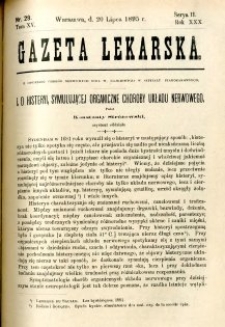 Gazeta Lekarska 1895 R.30, t.15, nr 29