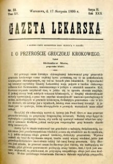 Gazeta Lekarska 1895 R.30, t.15, nr 33