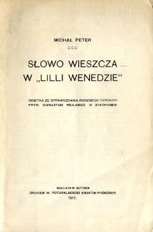 Słowo wieszcza w "Lilli Wenedzie"