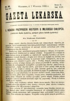 Gazeta Lekarska 1895 R.30, t.15, nr 36