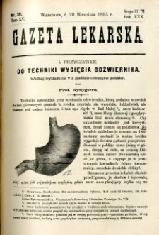 Gazeta Lekarska 1895 R.30, t.15, nr 39