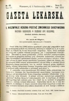 Gazeta Lekarska 1895 R.30, t.15, nr 40