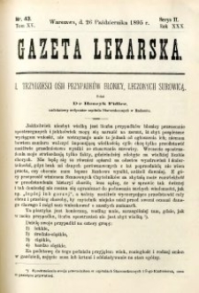 Gazeta Lekarska 1895 R.30, t.15, nr 43