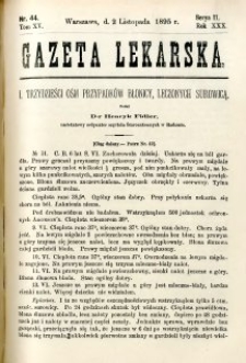Gazeta Lekarska 1895 R.30, t.15, nr 44