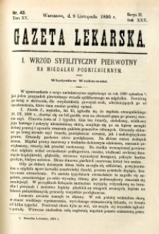 Gazeta Lekarska 1895 R.30, t.15, nr 45