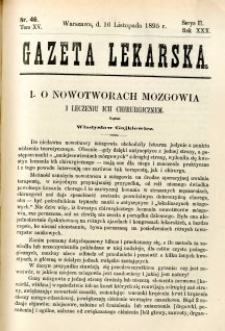 Gazeta Lekarska 1895 R.30, t.15, nr 46