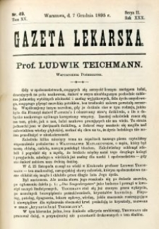 Gazeta Lekarska 1895 R.30, t.15, nr 49