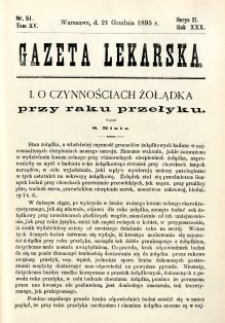 Gazeta Lekarska 1895 R.30, t.15, nr 51