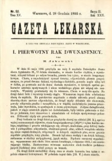 Gazeta Lekarska 1895 R.30, t.15, nr 52