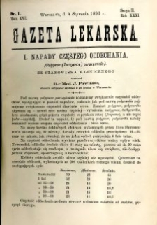 Gazeta Lekarska 1896 R.31, t.16, nr 1