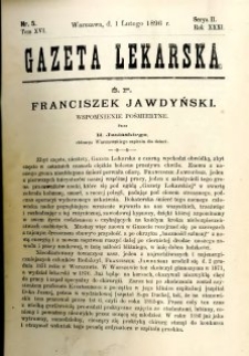Gazeta Lekarska 1896 R.31, t.16, nr 5