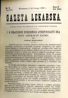 Gazeta Lekarska 1896 R.31, t.16, nr 9