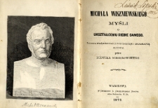 Michała Wiszniewskiego myśli o ukształceniu siebie samego