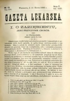 Gazeta Lekarska 1896 R.31, t.16, nr 12